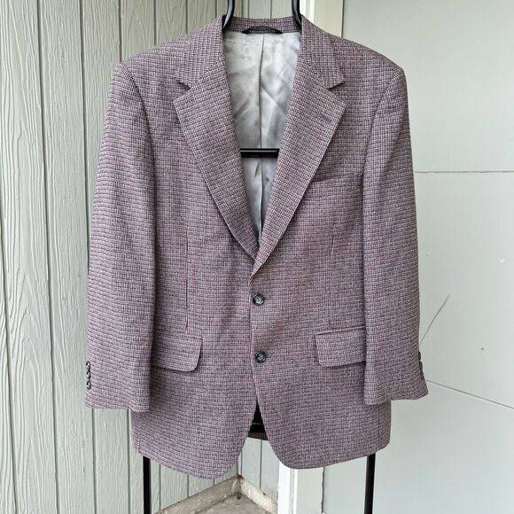 Jackets & Blazers - Vintage 70s Jaymar Wool Check Blazer Tailored in USA, Menswear-Inspired Fit